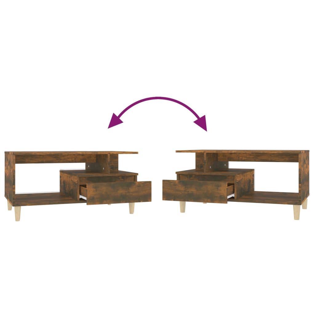 Couchtisch Räuchereiche 90x49x45 cm Holzwerkstoff - Pazzar.ch