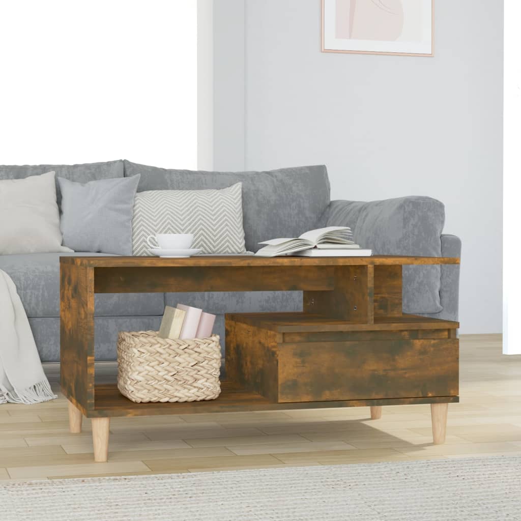 Couchtisch Räuchereiche 90x49x45 cm Holzwerkstoff - Pazzar.ch