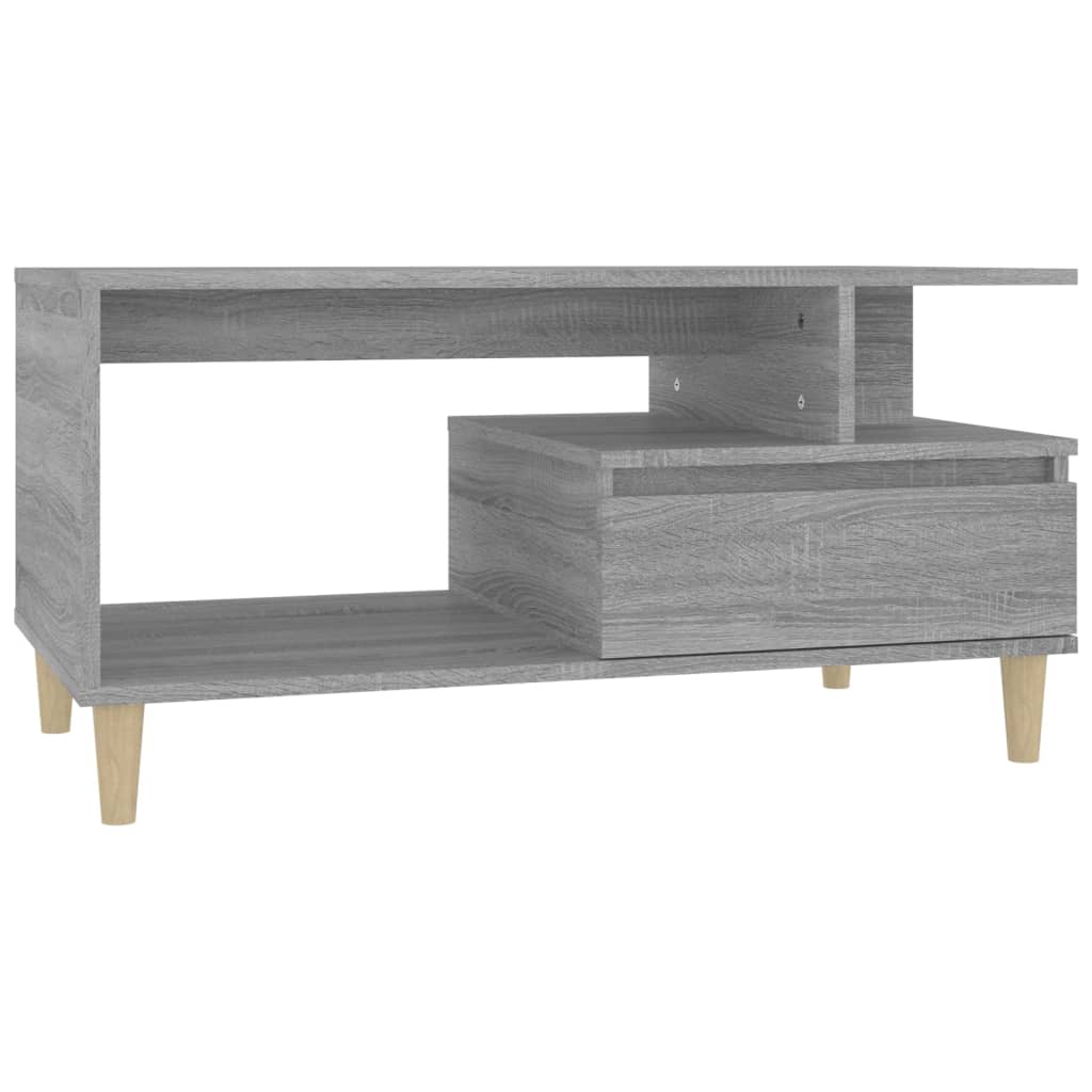 Couchtisch Grau Sonoma 90x49x45 cm Holzwerkstoff - Pazzar.ch