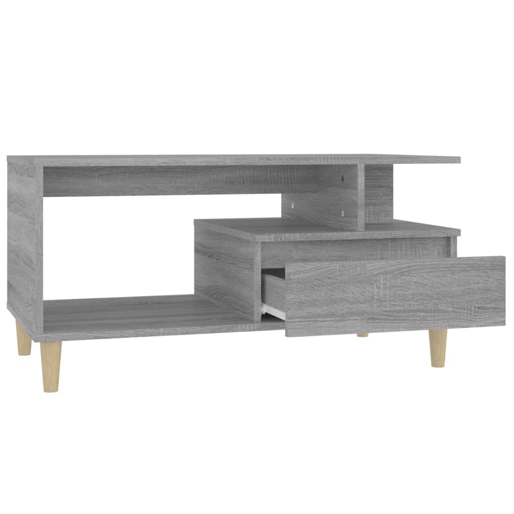 Couchtisch Grau Sonoma 90x49x45 cm Holzwerkstoff - Pazzar.ch