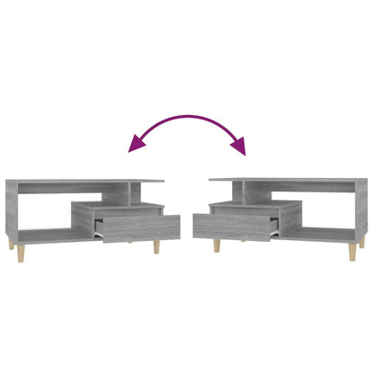 Couchtisch Grau Sonoma 90x49x45 cm Holzwerkstoff - Pazzar.ch