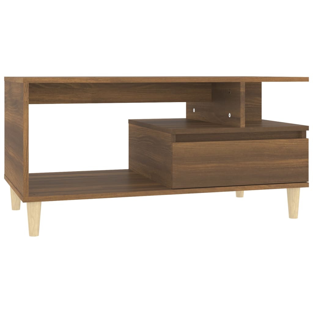 Couchtisch Braun Eichen-Optik 90x49x45 cm Holzwerkstoff - Pazzar.ch