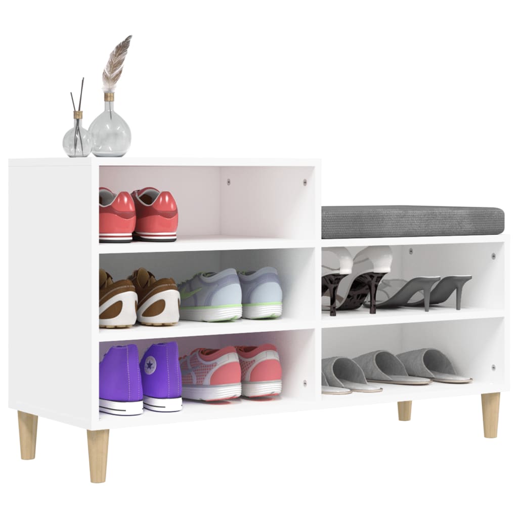 Schuhregal Weiß 102x36x60 cm Holzwerkstoff - Pazzar.ch