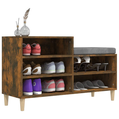 Schuhregal Räuchereiche 102x36x60 cm Holzwerkstoff - Pazzar.ch