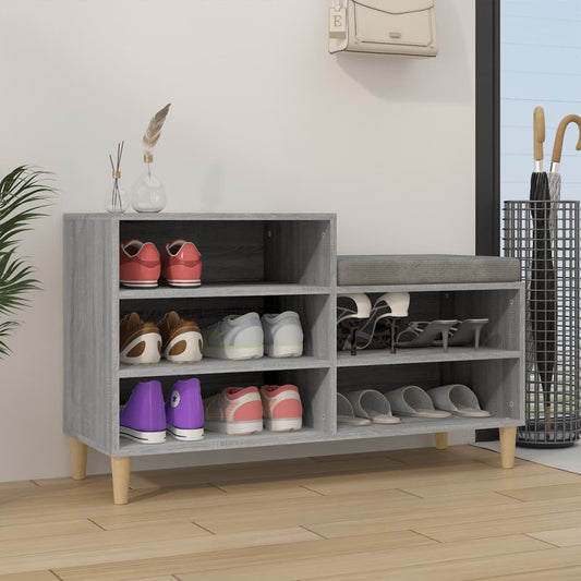 Schuhregal Grau Sonoma 102x36x60 cm Holzwerkstoff - Pazzar.ch