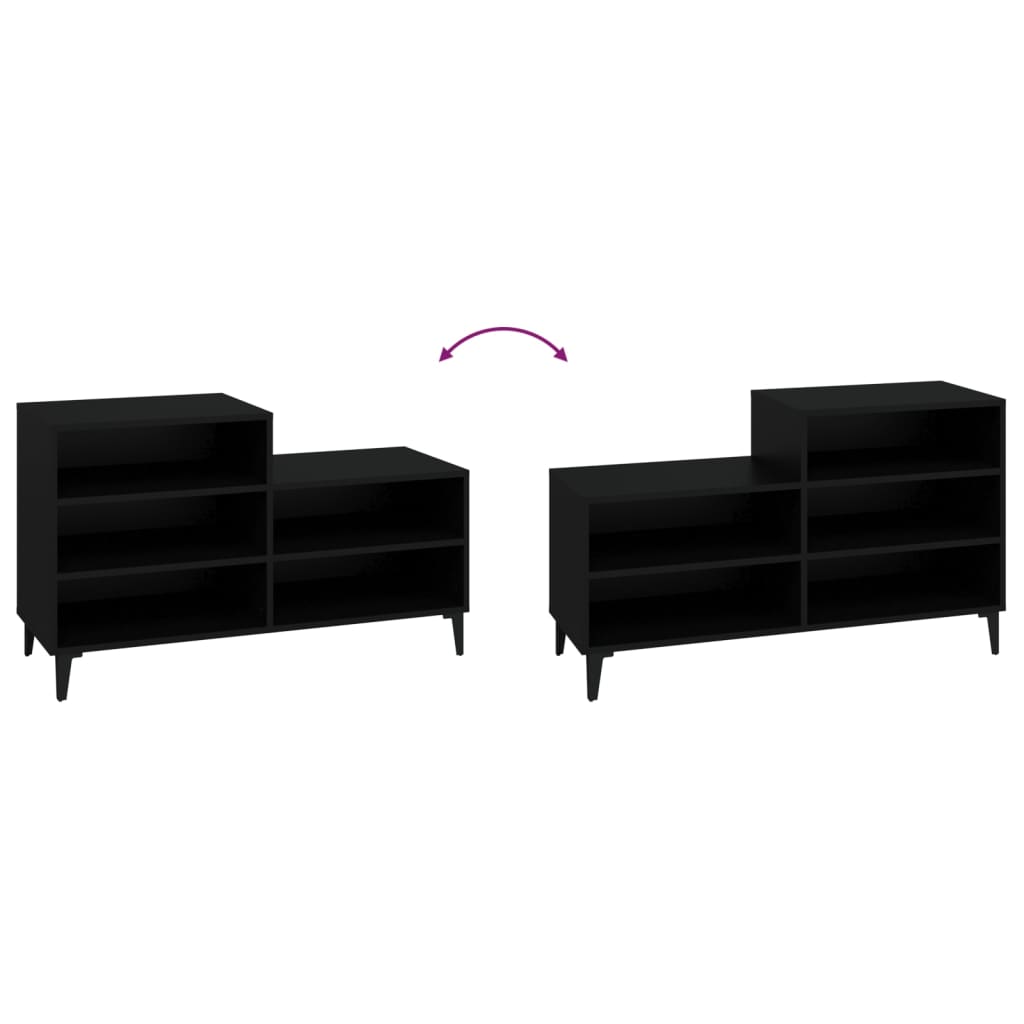 Schuhregal Schwarz 102x36x60 cm Holzwerkstoff - Pazzar.ch