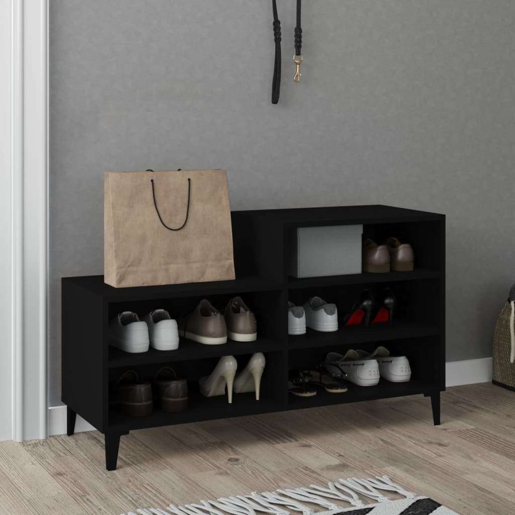 Schuhregal Schwarz 102x36x60 cm Holzwerkstoff - Pazzar.ch