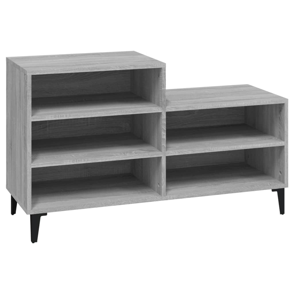 Schuhregal Grau Sonoma 102x36x60 cm Holzwerkstoff - Pazzar.ch