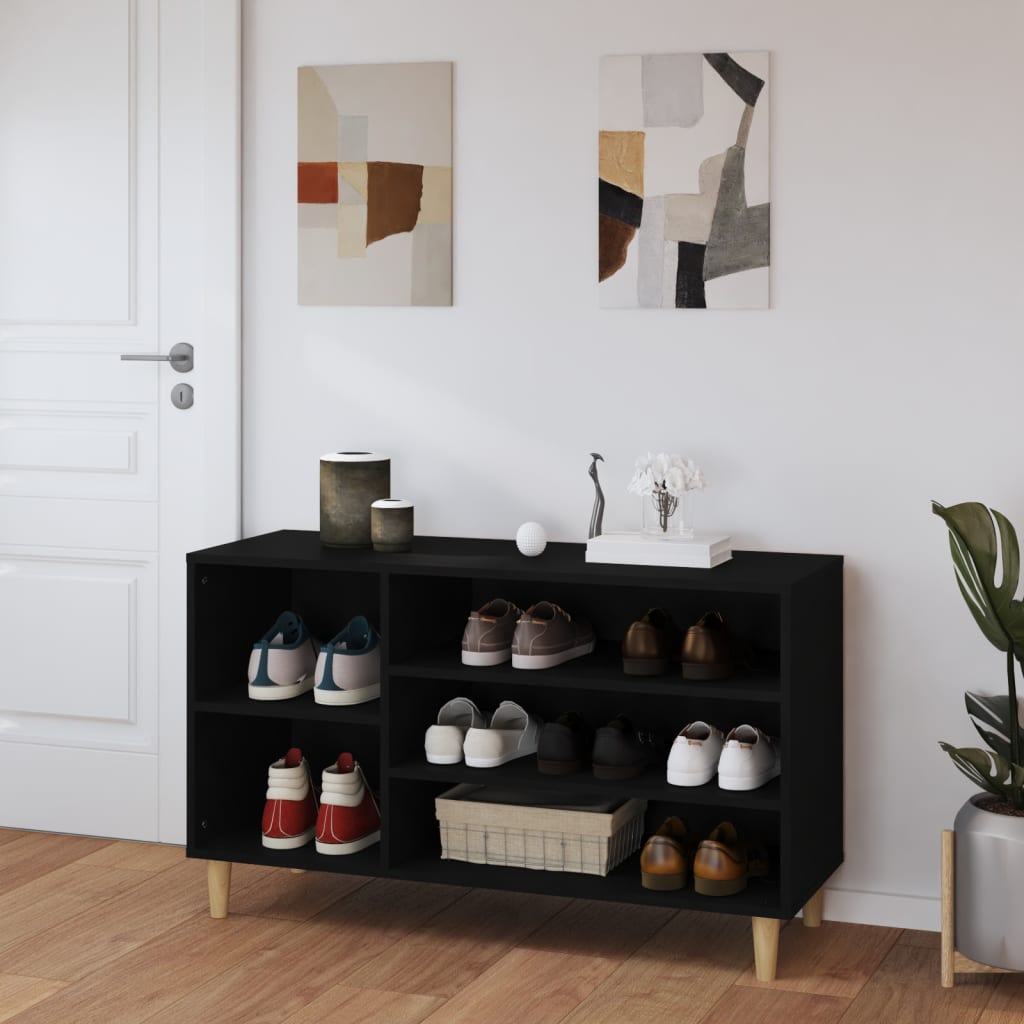 Schuhregal Schwarz 102x36x60 cm Holzwerkstoff - Pazzar.ch