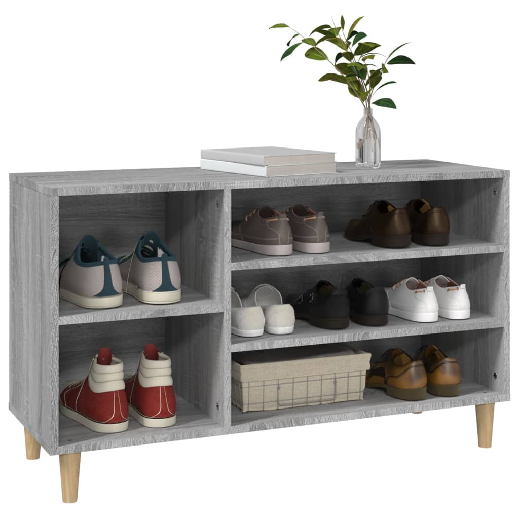 Schuhregal Grau Sonoma 102x36x60 cm Holzwerkstoff - Pazzar.ch