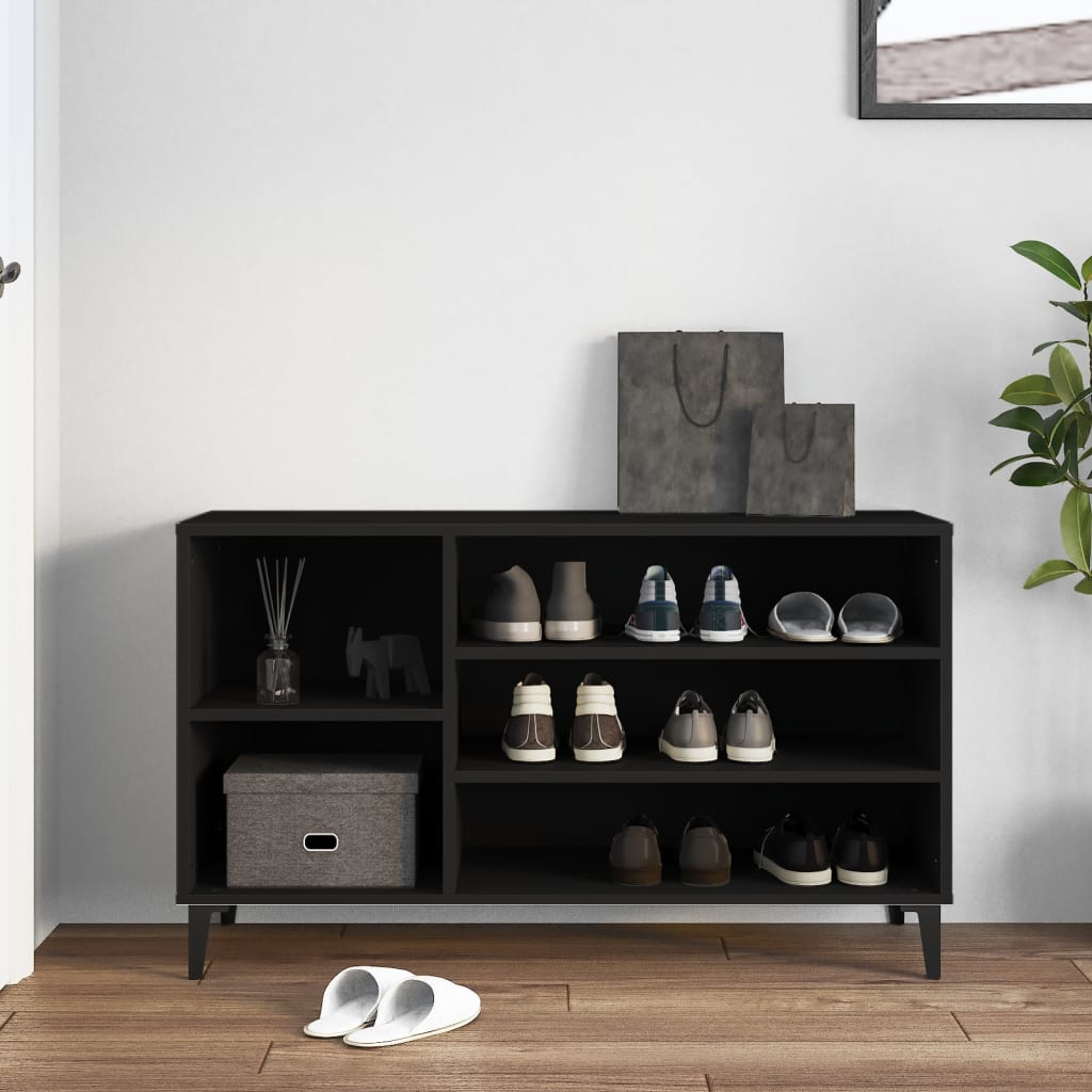 Schuhregal Schwarz 102x36x60 cm Holzwerkstoff - Pazzar.ch