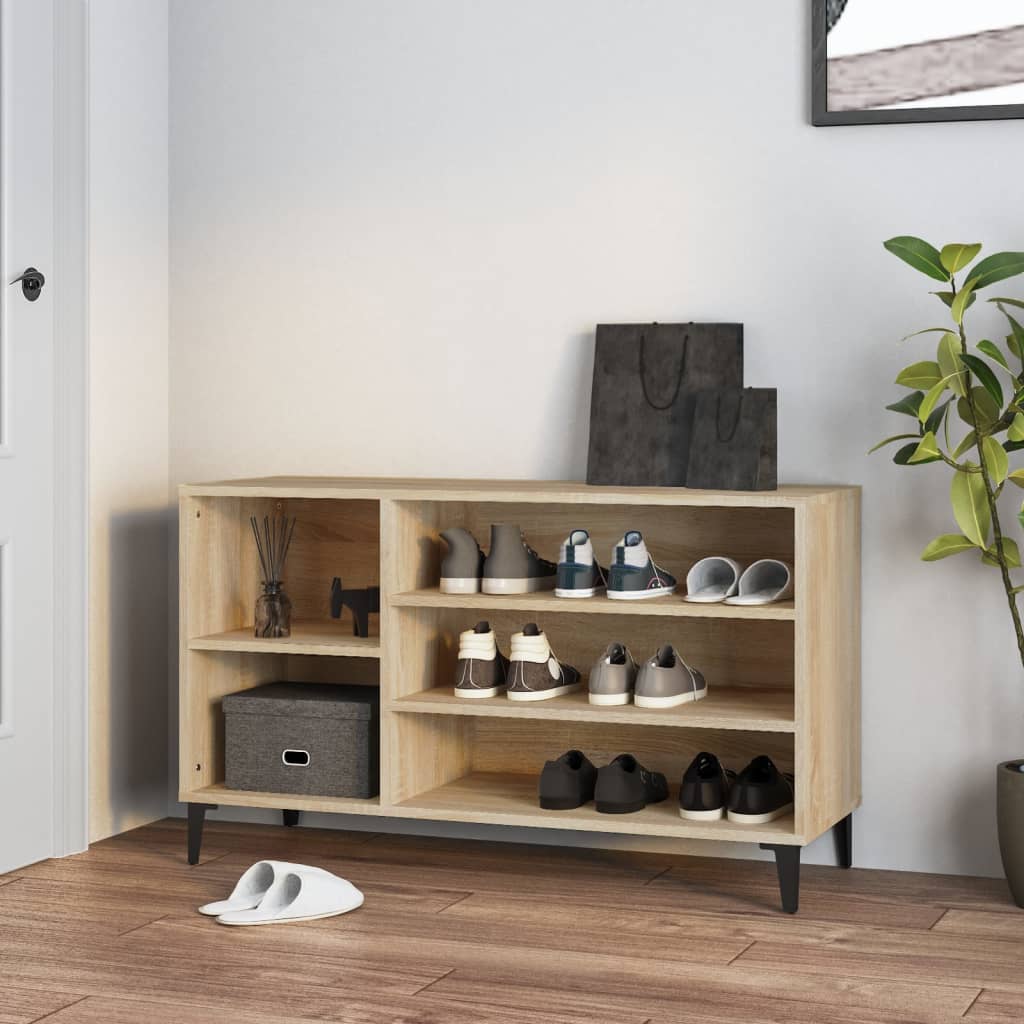 Schuhregal Sonoma-Eiche 102x36x60 cm Holzwerkstoff - Pazzar.ch