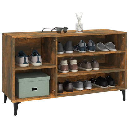 Schuhregal Räuchereiche 102x36x60 cm Holzwerkstoff - Pazzar.ch