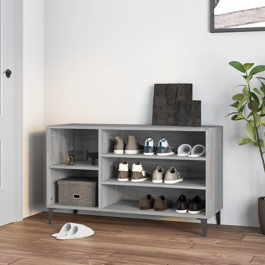 Schuhregal Grau Sonoma 102x36x60 cm Holzwerkstoff - Pazzar.ch
