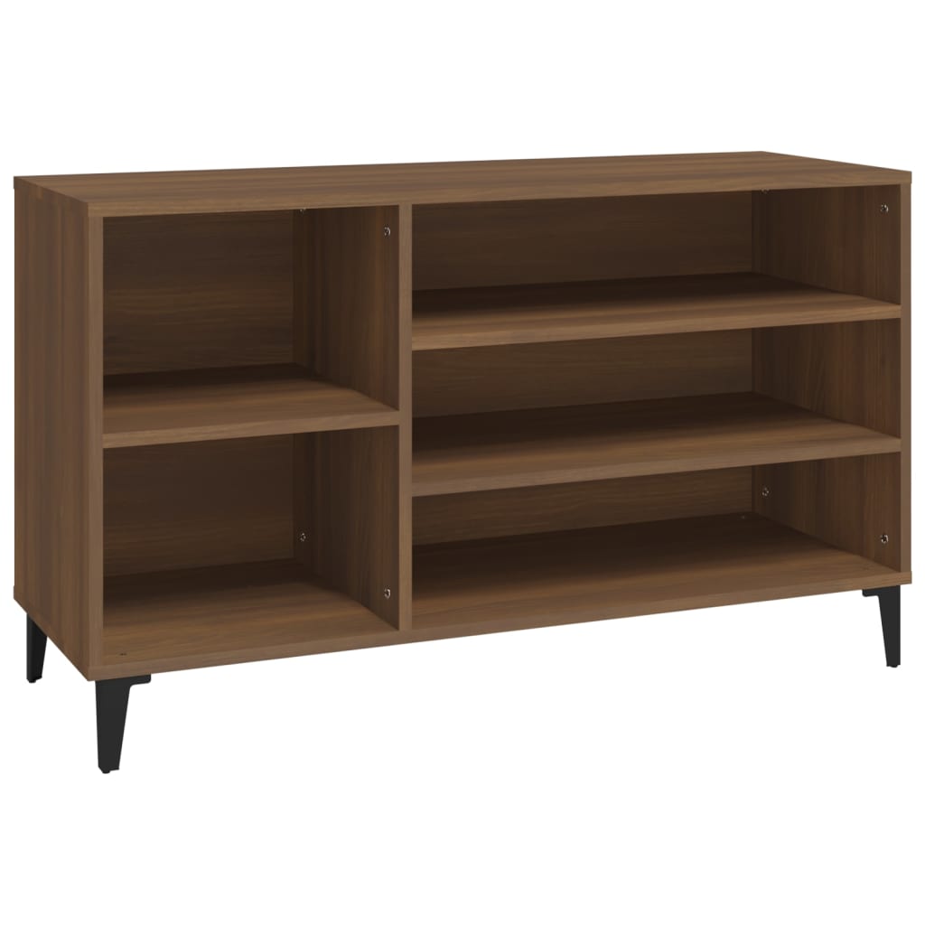 Schuhregal Braun Eichen-Optik 102x36x60 cm Holzwerkstoff - Pazzar.ch