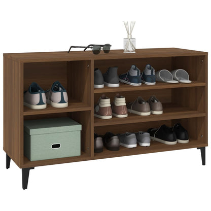 Schuhregal Braun Eichen-Optik 102x36x60 cm Holzwerkstoff - Pazzar.ch