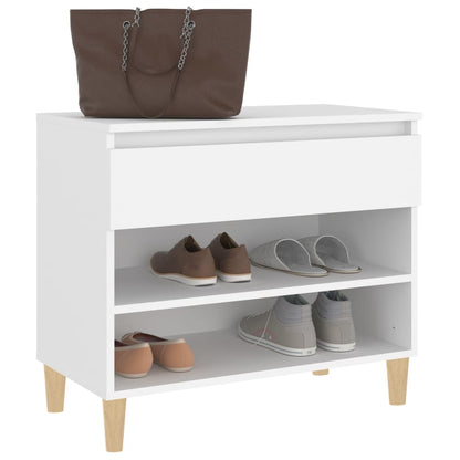 Schuhregal Weiß 70x36x60 cm Holzwerkstoff - Pazzar.ch