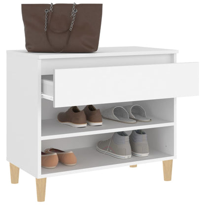 Schuhregal Weiß 70x36x60 cm Holzwerkstoff - Pazzar.ch