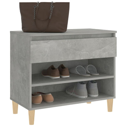 Schuhregal Betongrau 70x36x60 cm Holzwerkstoff - Pazzar.ch