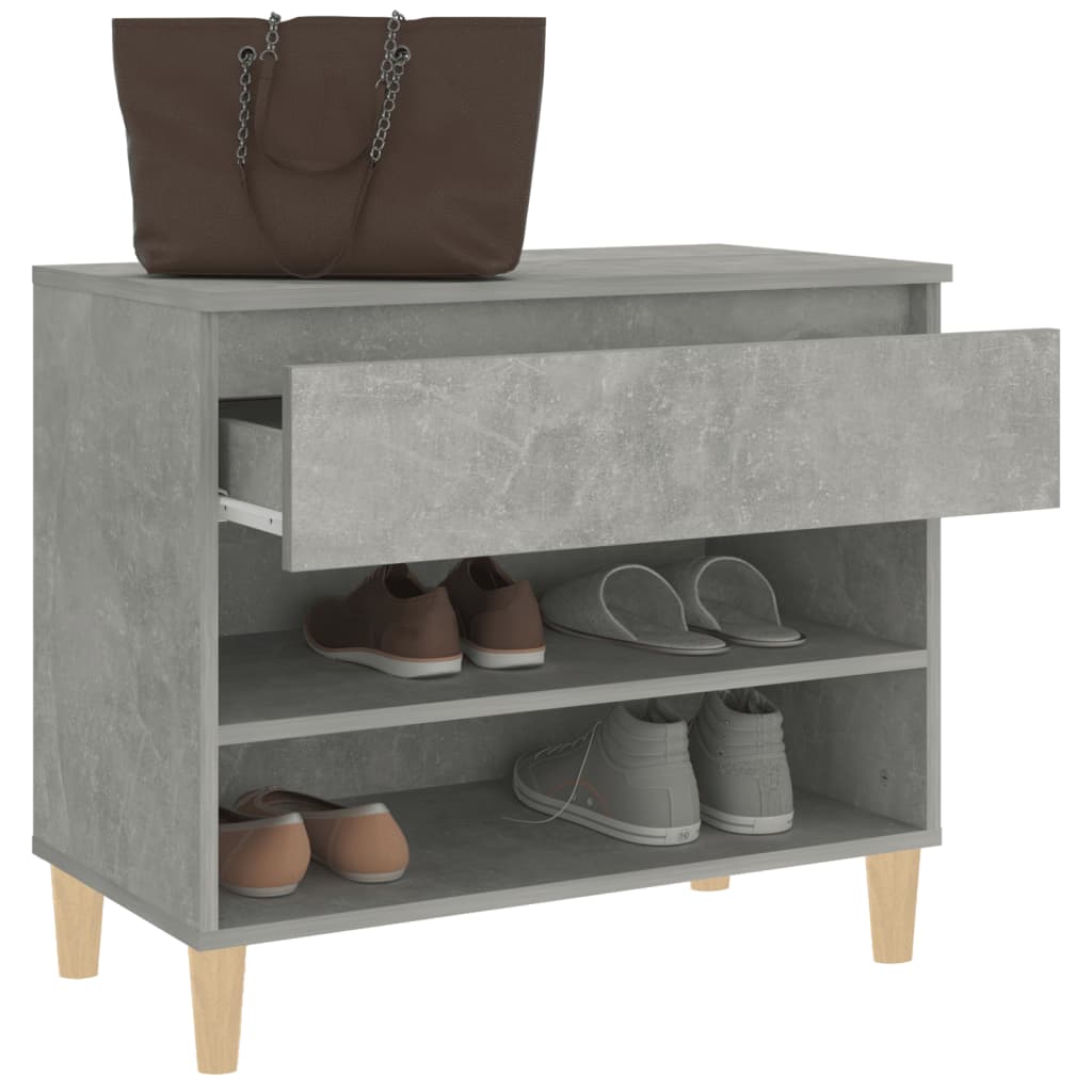 Schuhregal Betongrau 70x36x60 cm Holzwerkstoff - Pazzar.ch