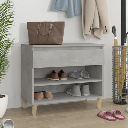 Schuhregal Betongrau 70x36x60 cm Holzwerkstoff - Pazzar.ch