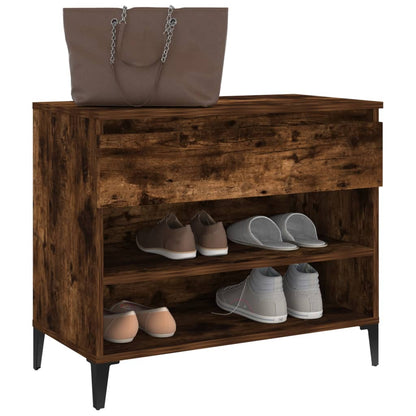 Schuhregal Räuchereiche 70x36x60 cm Holzwerkstoff - Pazzar.ch