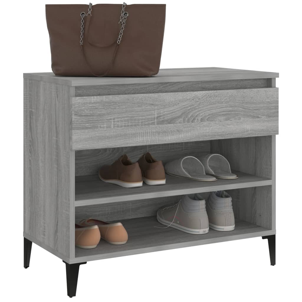 Schuhregal Grau Sonoma 70x36x60 cm Holzwerkstoff - Pazzar.ch