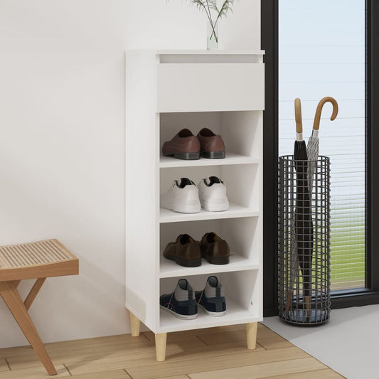 Schuhschrank Weiß 40x36x105 cm Holzwerkstoff - Pazzar.ch