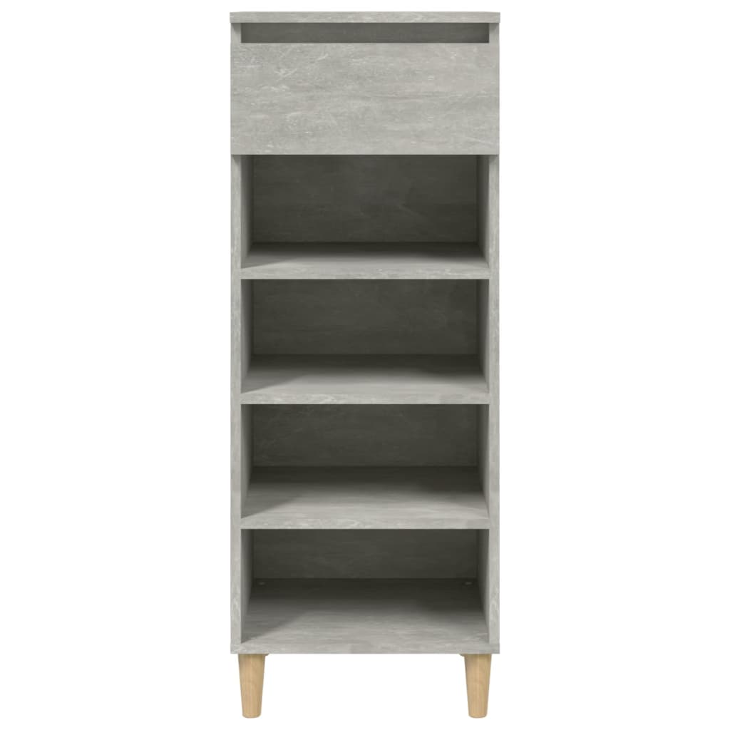 Schuhschrank Betongrau 40x36x105 cm Holzwerkstoff - Pazzar.ch