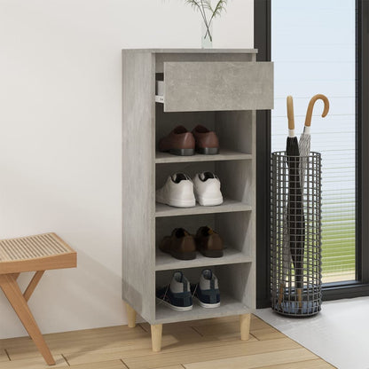 Schuhschrank Betongrau 40x36x105 cm Holzwerkstoff - Pazzar.ch