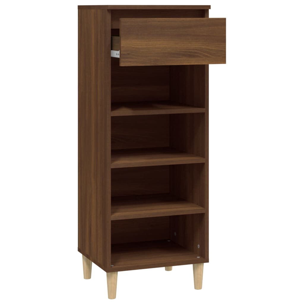 Schuhschrank Braun Eichen-Optik 40x36x105 cm Holzwerkstoff - Pazzar.ch