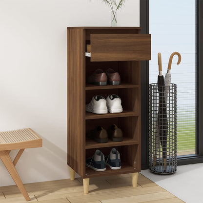 Schuhschrank Braun Eichen-Optik 40x36x105 cm Holzwerkstoff - Pazzar.ch