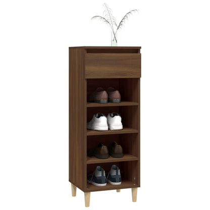 Schuhschrank Braun Eichen-Optik 40x36x105 cm Holzwerkstoff - Pazzar.ch