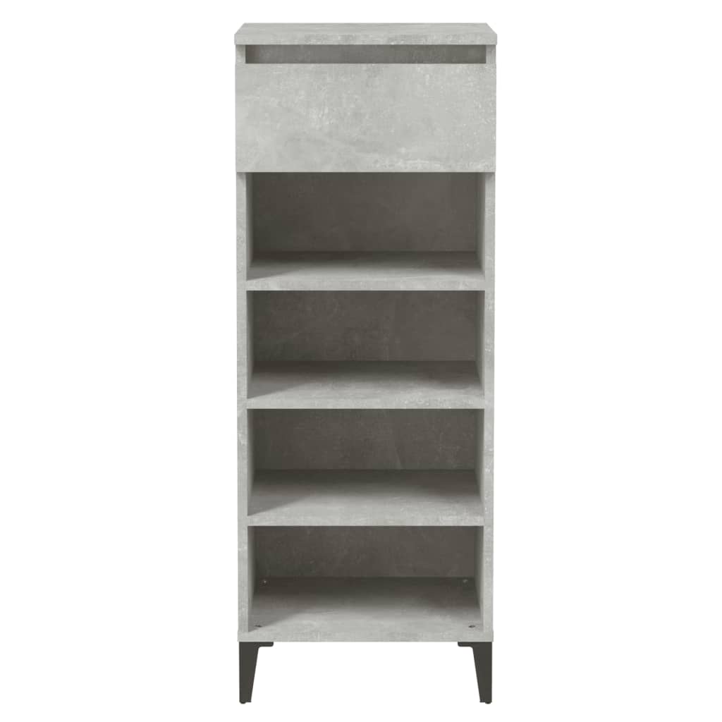 Schuhregal Betongrau 40x36x105 cm Holzwerkstoff - Pazzar.ch