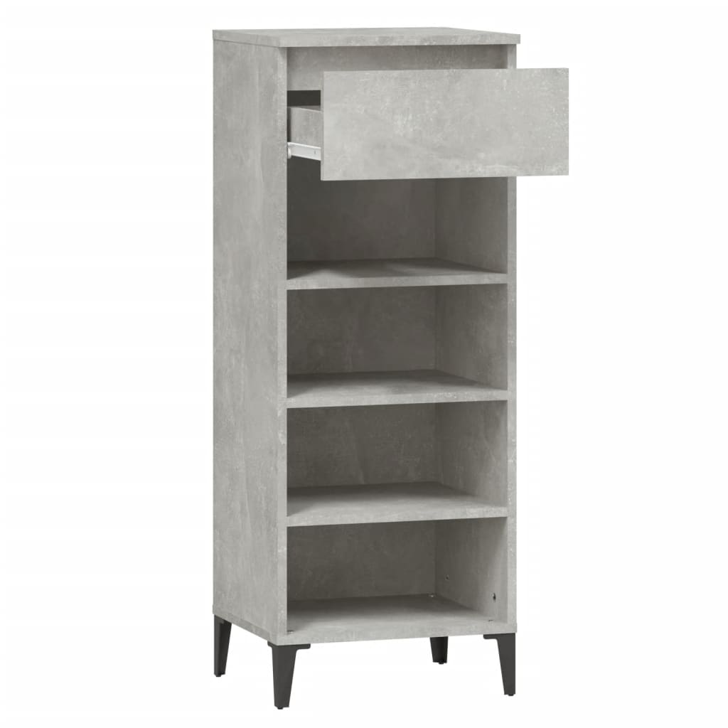 Schuhregal Betongrau 40x36x105 cm Holzwerkstoff - Pazzar.ch