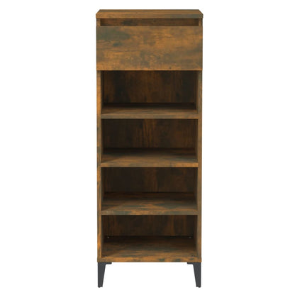 Schuhregal Räuchereiche 40x36x105 cm Holzwerkstoff - Pazzar.ch