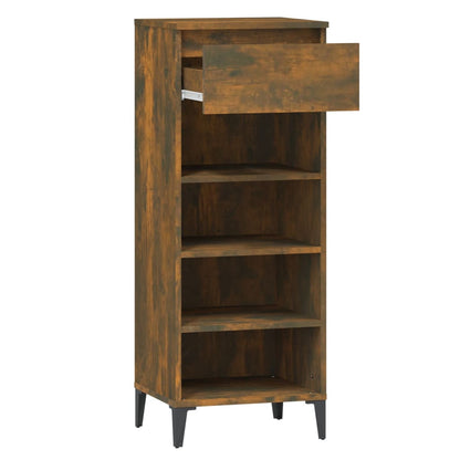 Schuhregal Räuchereiche 40x36x105 cm Holzwerkstoff - Pazzar.ch