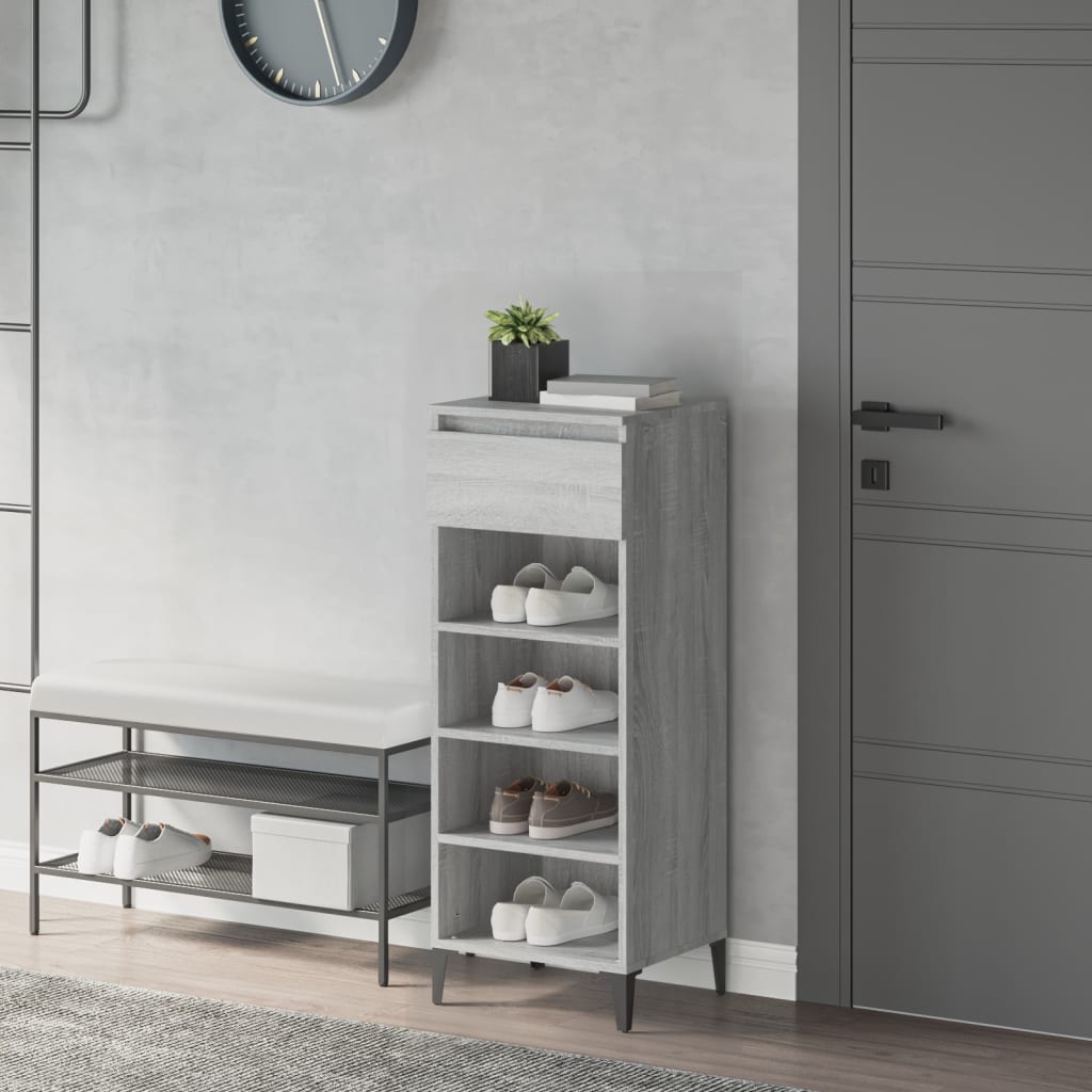 Schuhregal Grau Sonoma 40x36x105 cm Holzwerkstoff - Pazzar.ch