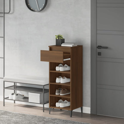 Schuhregal Braun Eichen-Optik 40x36x105 cm Holzwerkstoff - Pazzar.ch