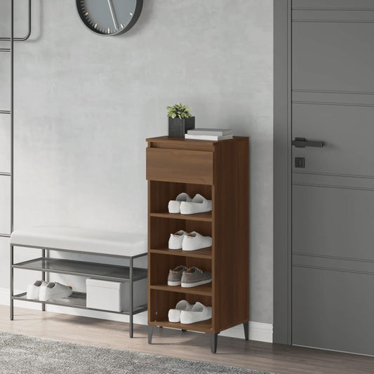 Schuhregal Braun Eichen-Optik 40x36x105 cm Holzwerkstoff - Pazzar.ch