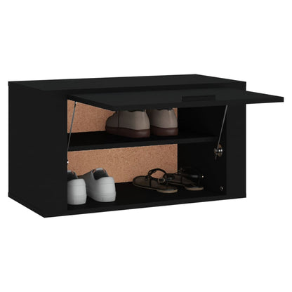Wand-Schuhschrank Schwarz 70x35x38 cm Holzwerkstoff - Pazzar.ch
