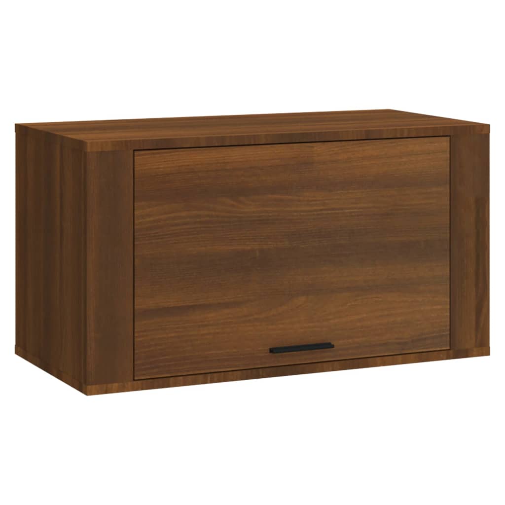 Wand-Schuhschrank Braun Eichen-Optik 70x35x38 cm Massivholz - Pazzar.ch