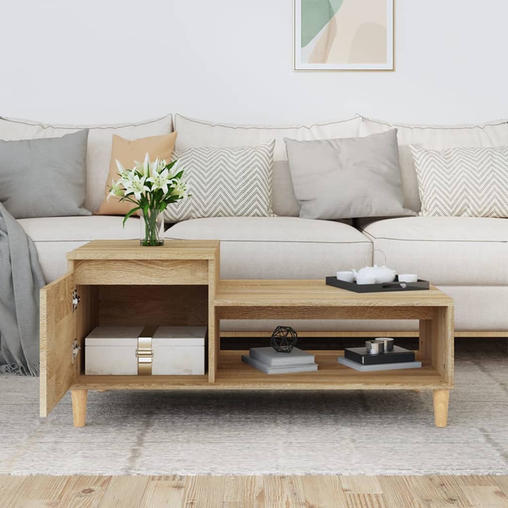 Couchtisch Sonoma-Eiche 100x50x45 cm Holzwerkstoff - Pazzar.ch