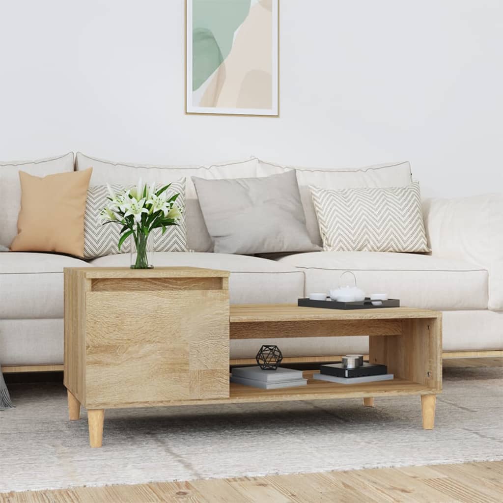 Couchtisch Sonoma-Eiche 100x50x45 cm Holzwerkstoff - Pazzar.ch