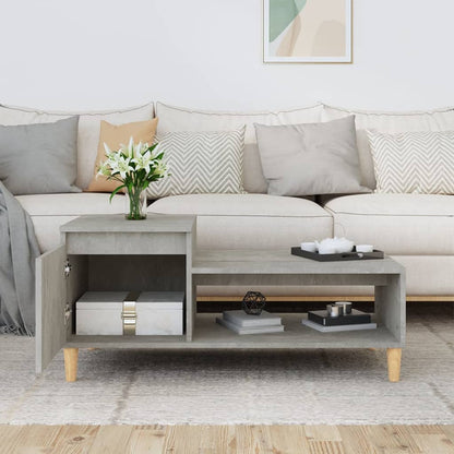 Couchtisch Betongrau 100x50x45 cm Holzwerkstoff - Pazzar.ch
