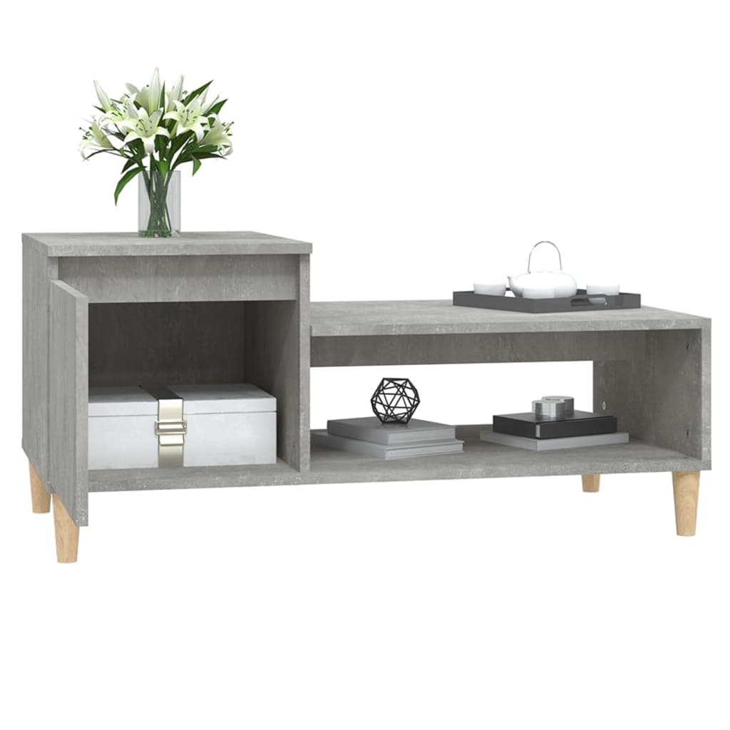 Couchtisch Betongrau 100x50x45 cm Holzwerkstoff - Pazzar.ch