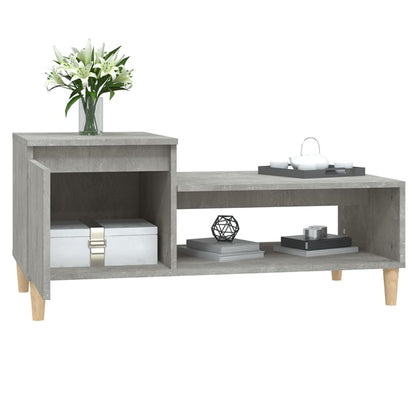 Couchtisch Betongrau 100x50x45 cm Holzwerkstoff - Pazzar.ch