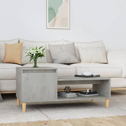 Couchtisch Betongrau 100x50x45 cm Holzwerkstoff - Pazzar.ch