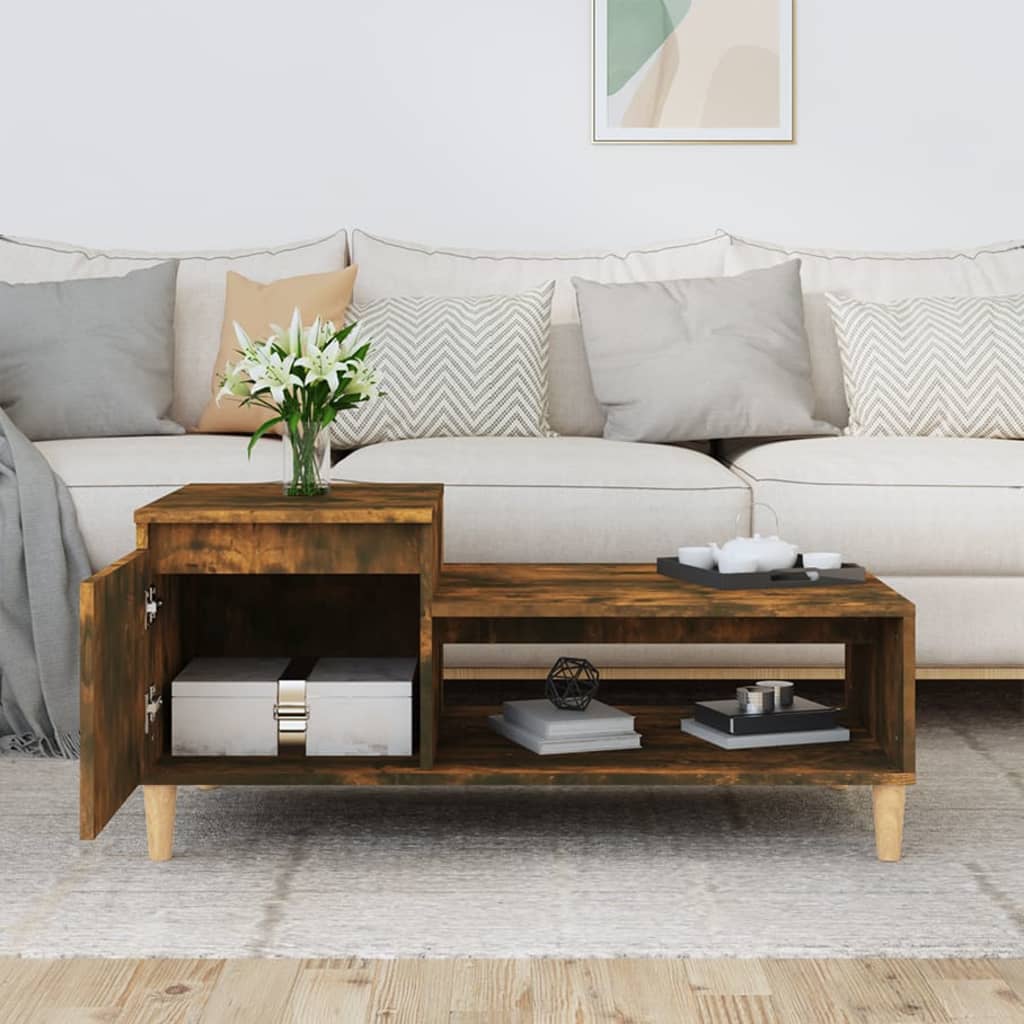 Couchtisch Räuchereiche 100x50x45 cm Holzwerkstoff - Pazzar.ch