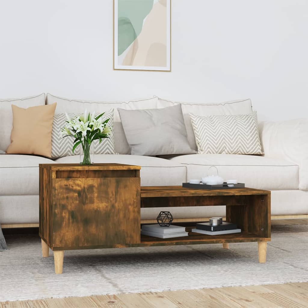 Couchtisch Räuchereiche 100x50x45 cm Holzwerkstoff - Pazzar.ch